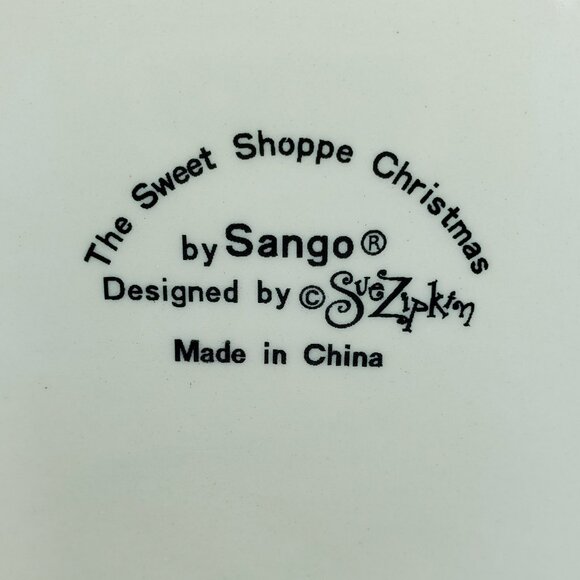Sango The Sweet Shoppe Christmas Holly Appetizer Plates Hors d'Oeuvres Plates - Picture 5 of 6